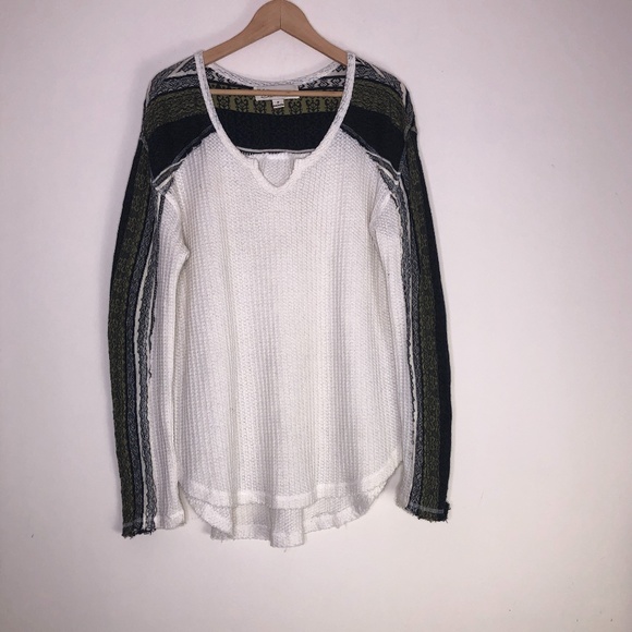 Vintage Havana Tops - Vintage Havana Thermal Hi-Low Boho Top-Medium